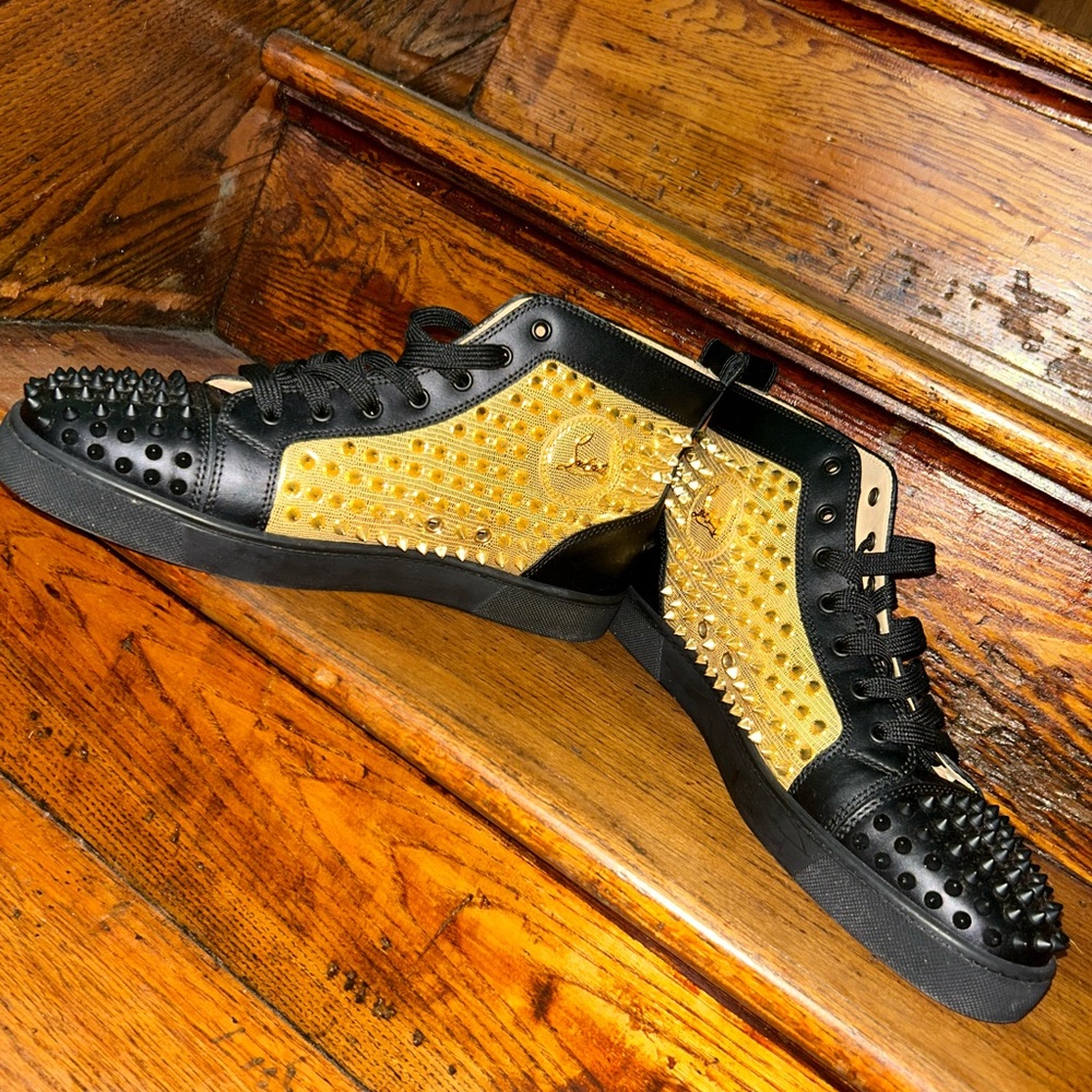 Men Christian louboutin leather high trainers